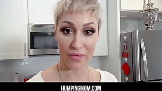HumpingMom -  Stepson fucks her stepmom Ryan Keely from behind on the kitchen counter with the addition of makes a hot porn video